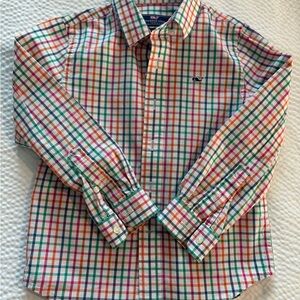 Vineyard Vines Colorful Checkered Boys Shirt